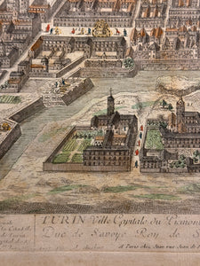 Veduta di Torino a volo d'uccello
