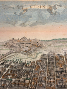 Veduta di Torino a volo d'uccello