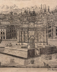 Veduta prospettica della Porta di Po