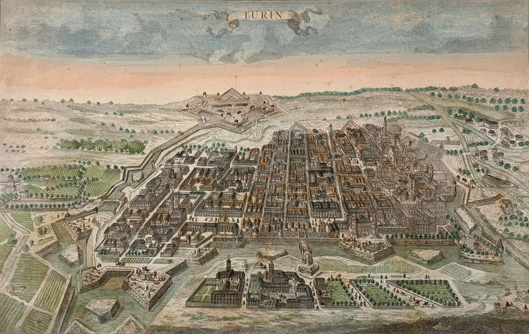 Veduta di Torino a volo d'uccello